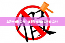 上海市侦探公司：哪家婚姻挽回公司更优秀？