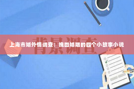 上海市婚外情调查：挽回婚姻的四个小故事小说