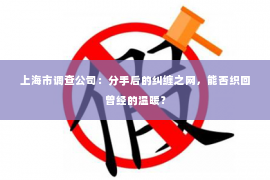 上海市调查公司：分手后的纠缠之网，能否织回曾经的温暖？