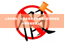 上海市侦探：《前男友被分手挽回：如何优雅应对前任的逆袭？》