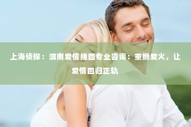 上海侦探：渭南爱情挽回专业咨询：重燃爱火，让爱情回归正轨